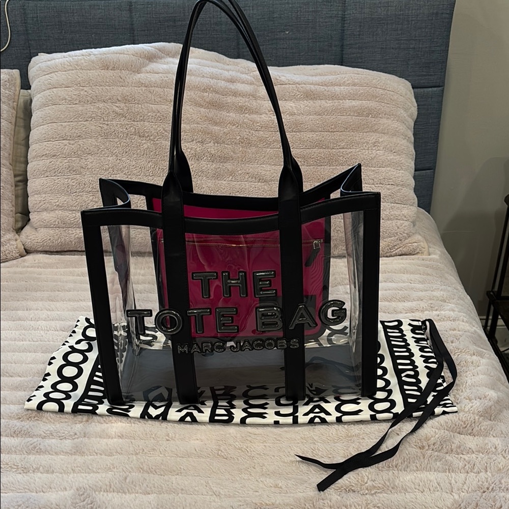 Marc Jacobs Black/Clear Large Tote